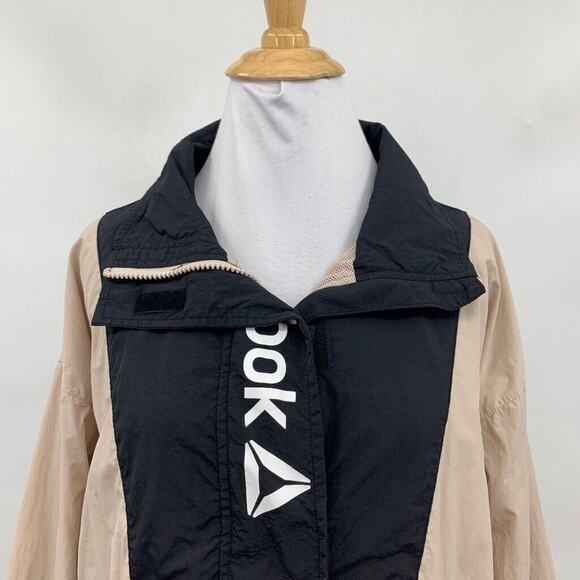Reebok Jacket Womens M Medium Colorblock Crossfit Retro Windbreaker Zip Up Mesh - Picture 3 of 16